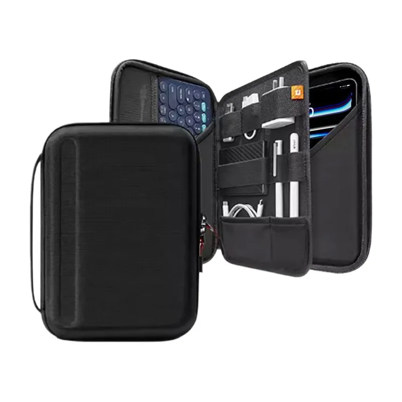 Shockproof Hard Shell Case for 13-inch Pad with Accessories Organizer Pouch, Durable Protective Cover, Anti-Scratch Lightweight