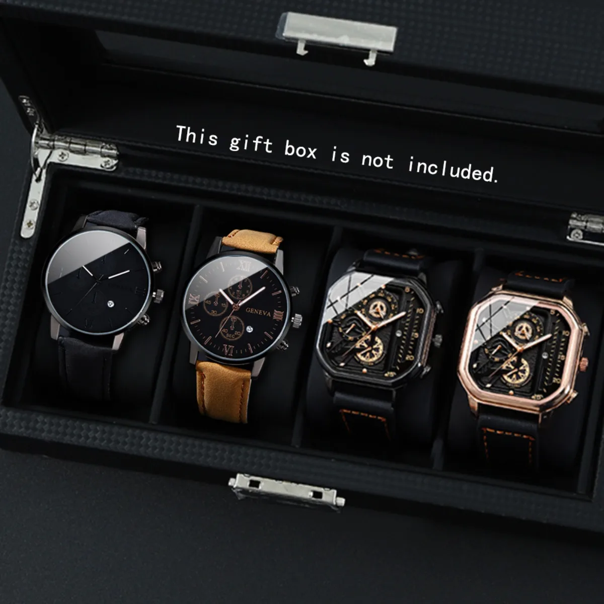 

4 шт. новые мужские кварцевые часы - кварцевые наручные часы, идеально подходят для повседневного ношения, Дня святого Валентина, Пасхи, Рождества, Хэллоуина, подарка