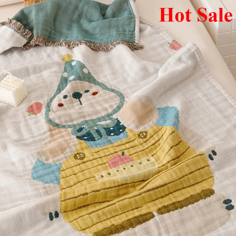 

2025 Hot Sale cotton gauze bath towel shawl travel blanket adult children bath towel leisure travel blanket 80x160cm 1pcs