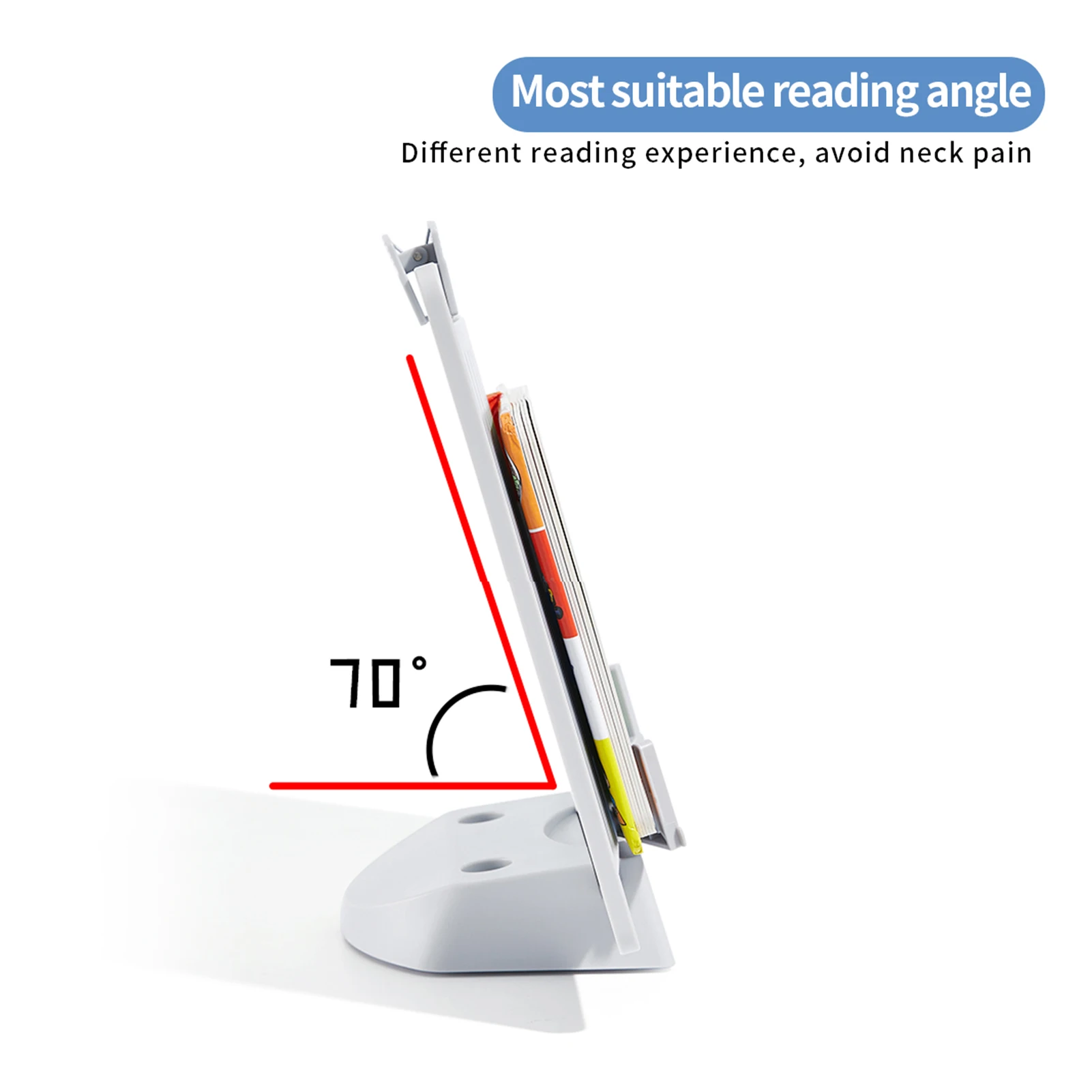 Portable Multifunctional Magnetic White Board Paper Clipboard Bookstand Reading with Pen Slot for Reading Writing