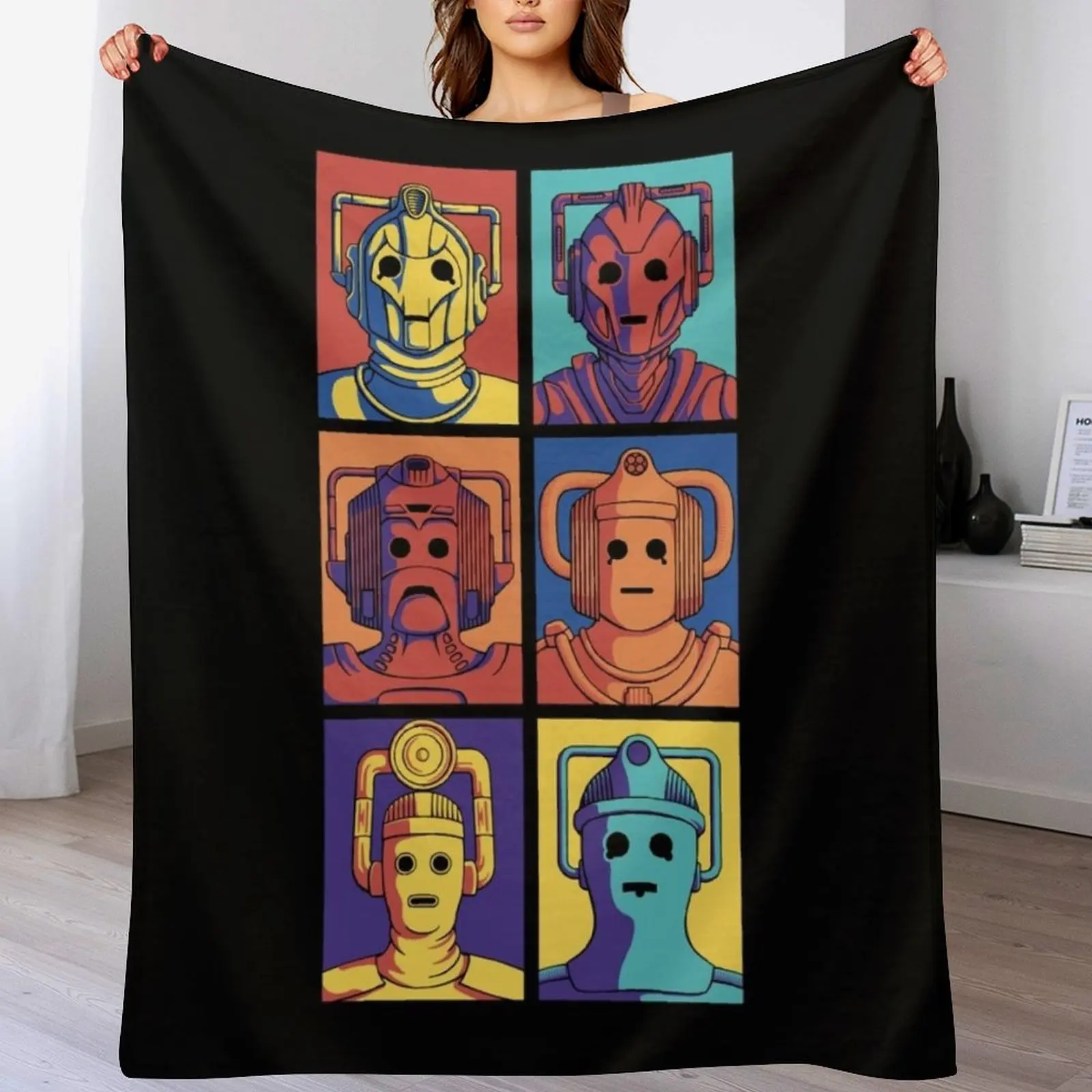 Cyberpop Evolution Throw Blanket