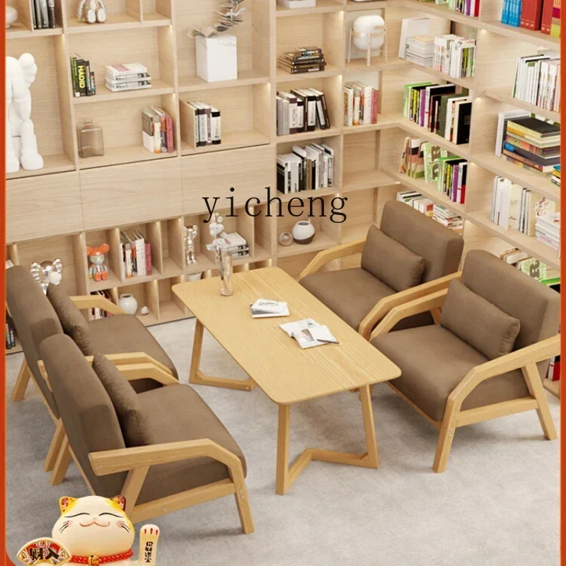 Cafe Book Bar Milk Tea Shop Hotel Tea House Leisure Area Office Reception Negotiation Table and Chair Combination