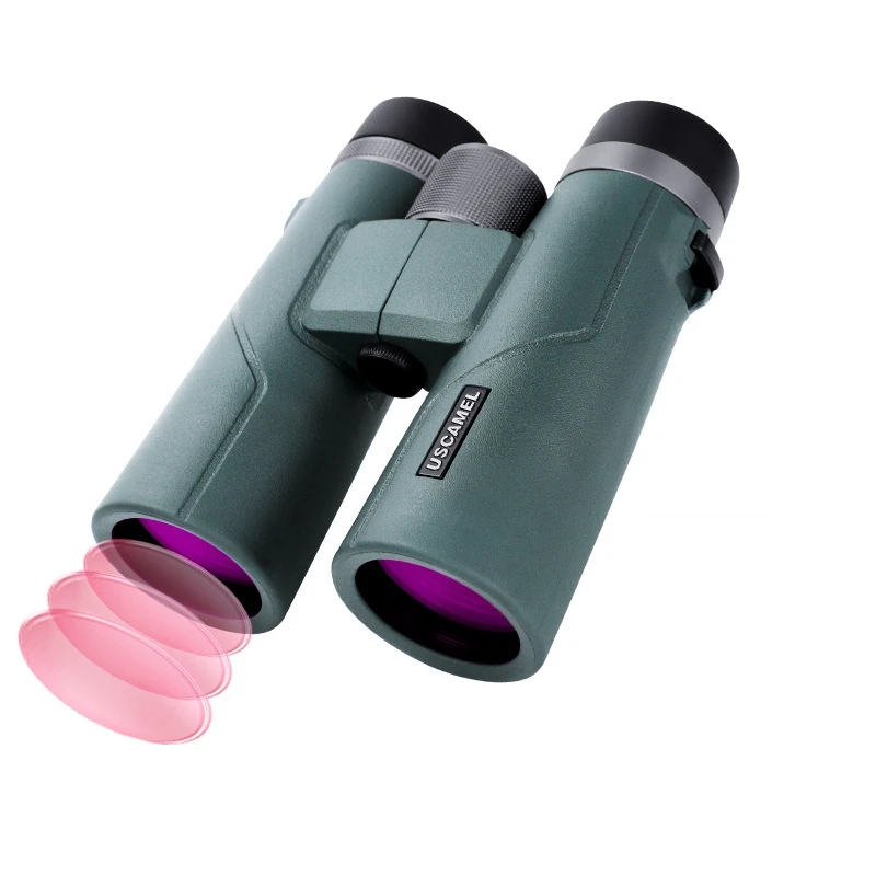 

HD 10x42 Nitrogen-filled Waterproof Binoculars Low-light Night Vision BAK4 Focusing FMC Fuchsia Coated Professional Telescope