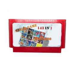 143 in 1 60 Pin Cartridge for 8 Bit Video Game Console Red Shell