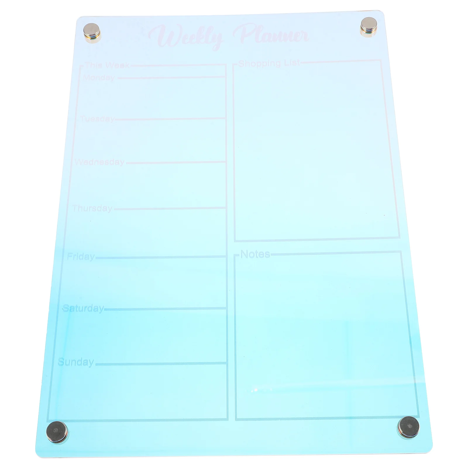 

Magnetic Dry Erase Board Acrylic Desktop Message Board Reusable Smooth Writing Surface For Office Home School Daily Planner