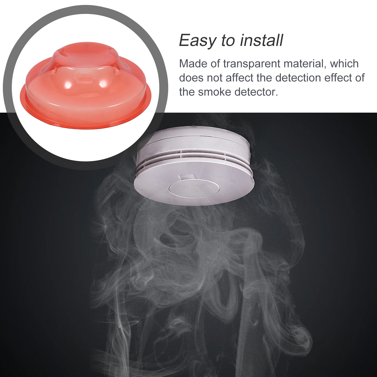 

2Pcs Smoke Cover ABS Protective Hood Smoke for Cooking Baking Fire Alarm Protector Plastic Cap