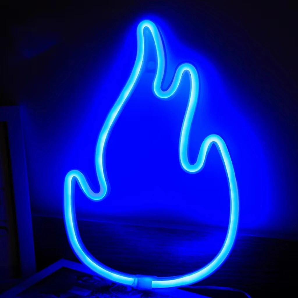 Flame LED neon lights, Powered by USB or battery pack, for store, holiday decoration, home, bar, party, wedding decoration