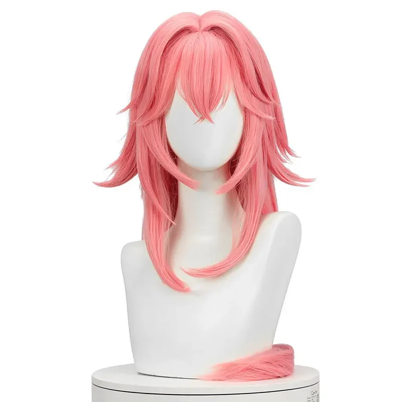 Yae Miko Guuji Cosplay Costume para Mulheres, Peruca, Jogo Da Cauda, Halloween, Conjuntos De Roupas De Carnaval