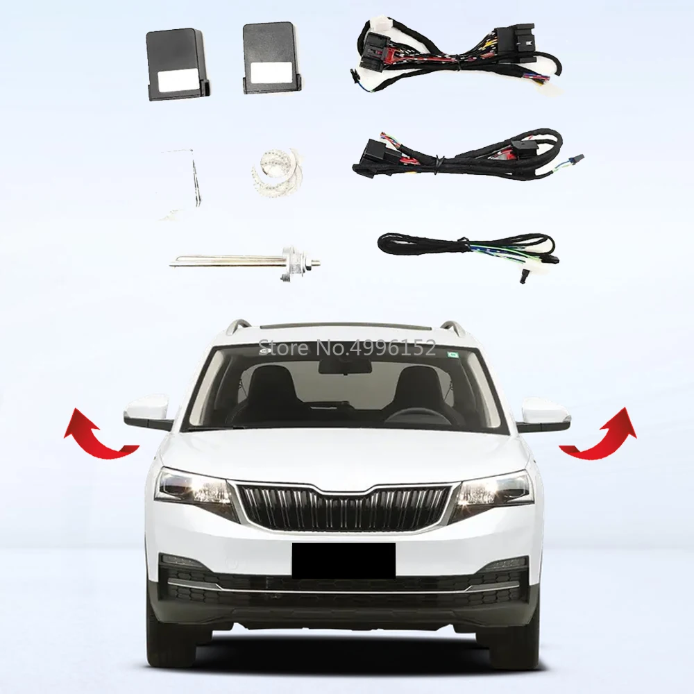 For Skoda Kodiaq Karoq Kamiq Superb Octavia Car Side Mirror Folding Kit Rearview Mirror Folding Motor Engine Electric Power