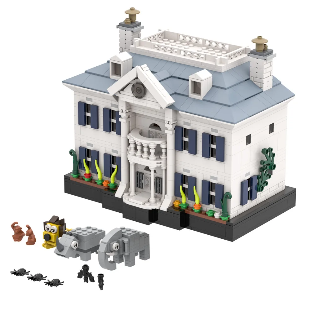 Gobricks MOC Jumanji jeu de société maison briques modèle 1995 Jumanji jeu de société grenier scène blocs de construction vue sur la rue jouets cadeau