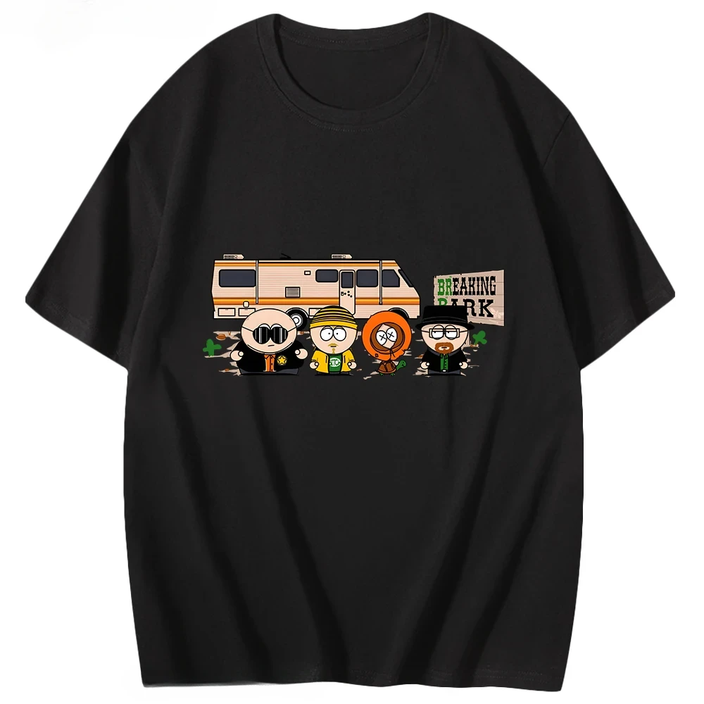 

Chicken Brothers Summer Tees Top Streetwear Women's Clothing Breaking Bad Shirt Park PrintT Shirt Women's Fashion Clothing