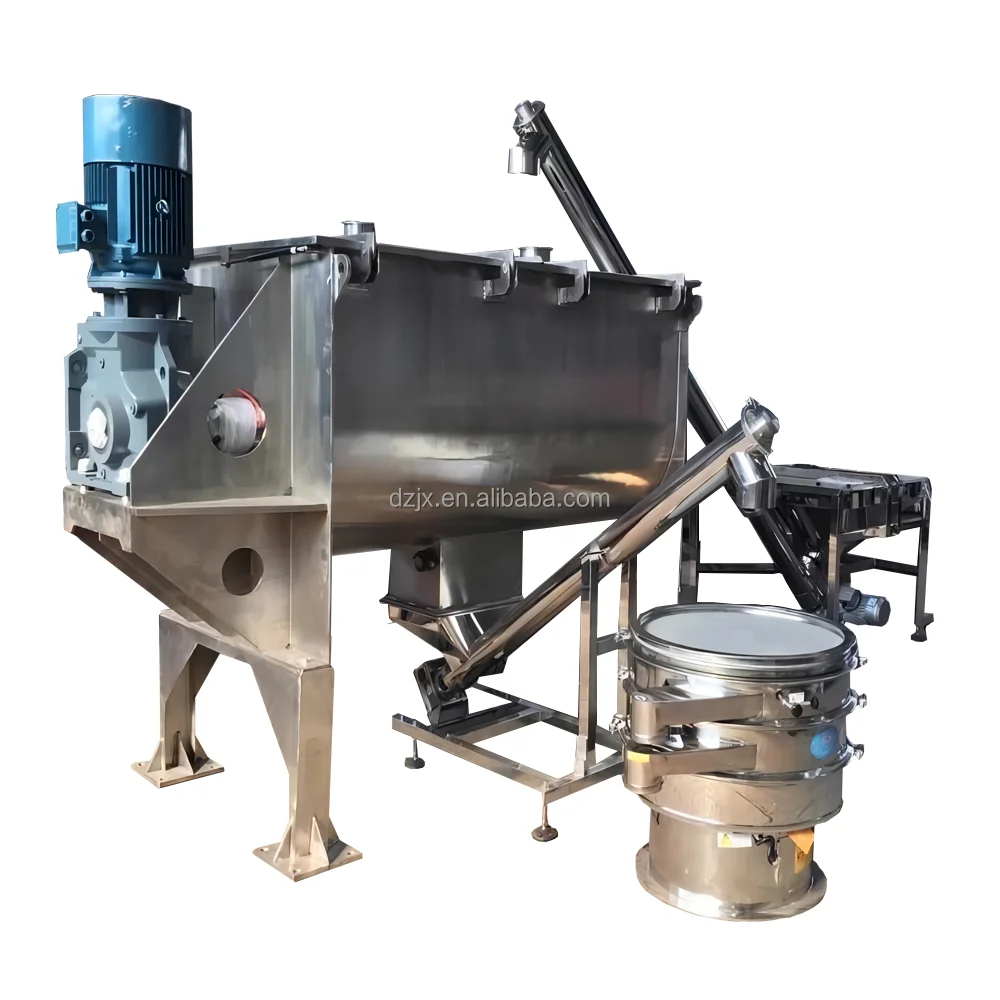 

DZJX Food Processing Stucco Zacme Kava Instant Drink Acrylic Nail Powder Mixing Horizontal Ribbon Blender Mixer Machine
