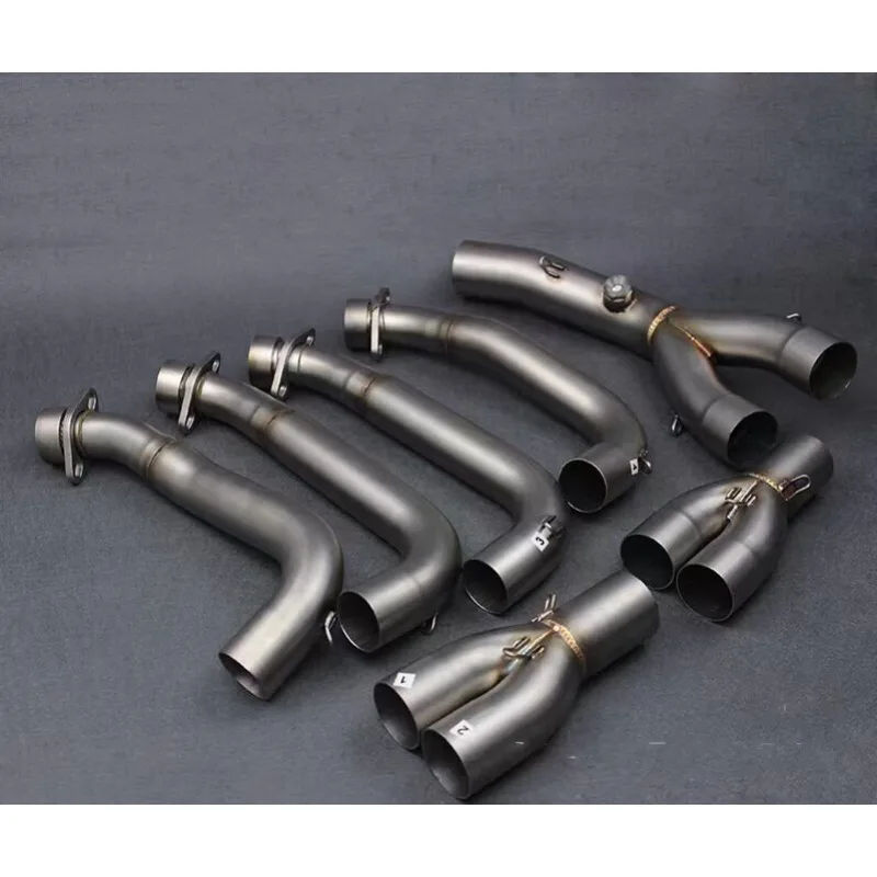 R6 Stainless titanium Middle Pipe Full System Exhaust Link Pipe For Yamaha YZF R6 YZF-R6 2006 2007 2008 2009 2010 11 12 13-2014