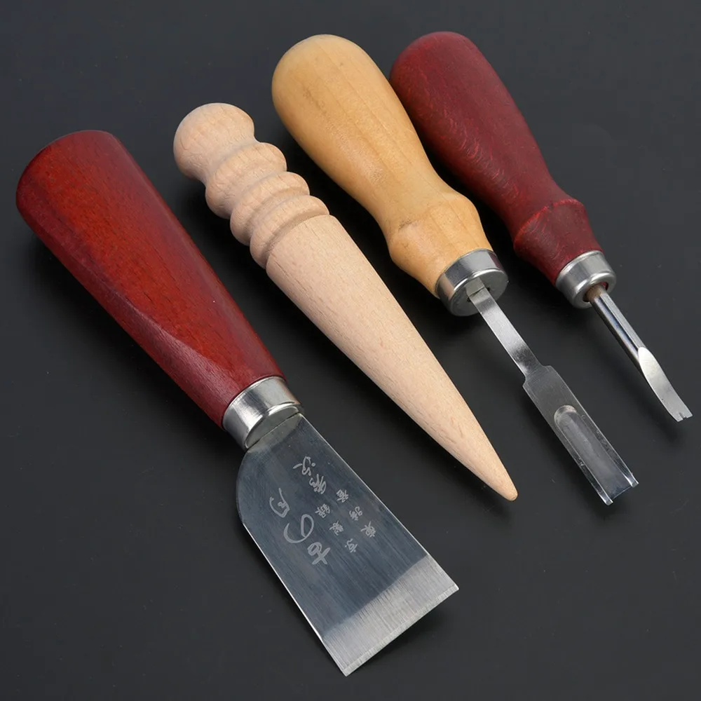 23pcs Awl Stylus Leather Craft Punch Tools Waxed Thread Carving Stitching Leather Stitching Tools Thimble Included