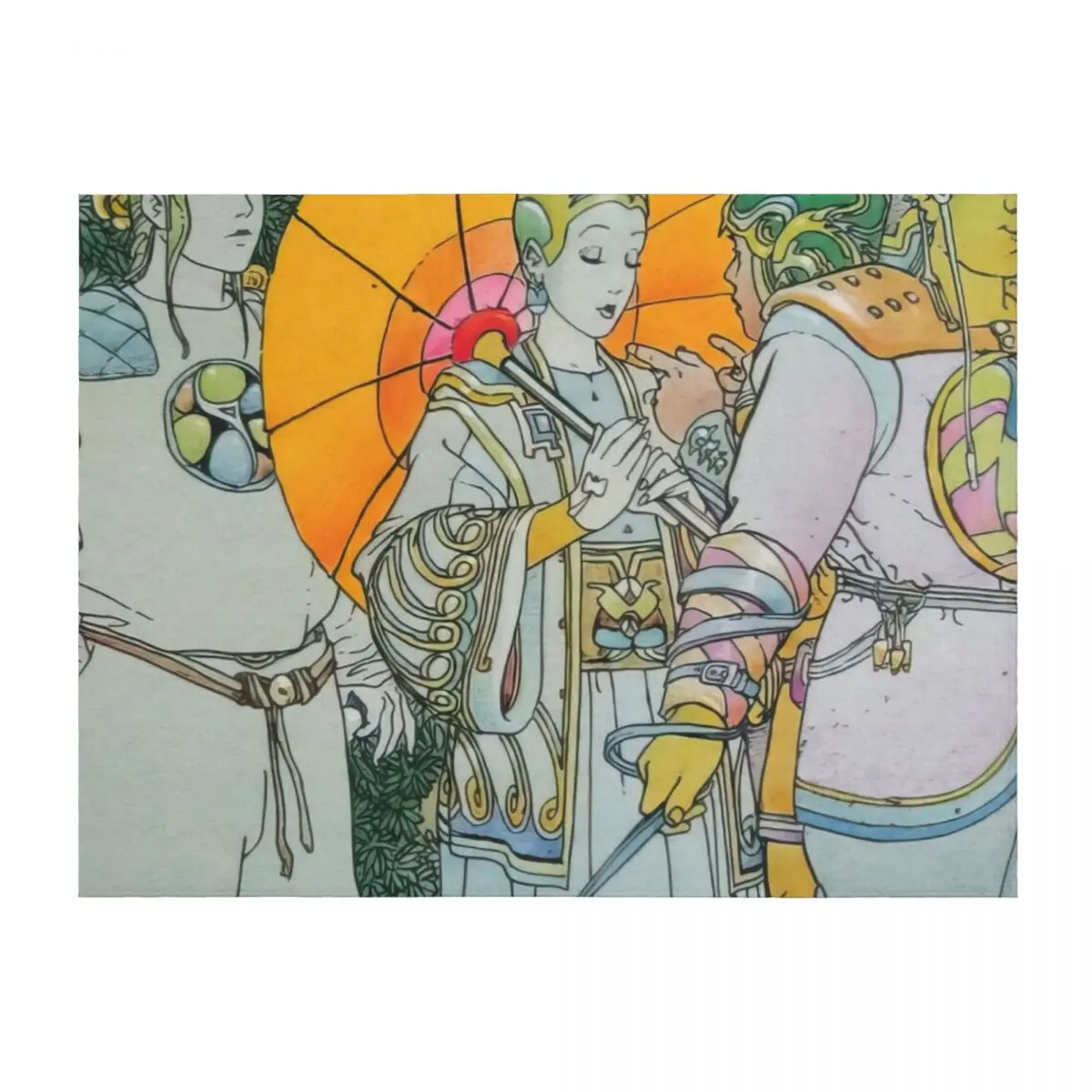 

jean giraud Throw Blanket Cute Camping Furrys manga Blankets