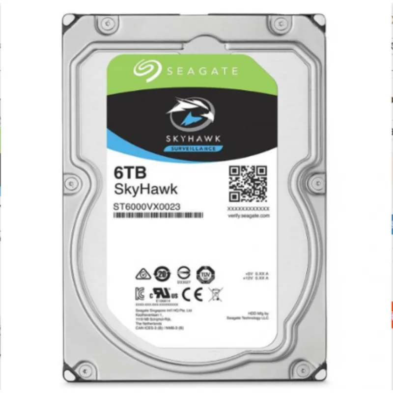 

Новый жесткий диск для Seagate Skyhawk 6 ТБ 3,5 дюйма SATA 6 Гбит/с 256 МБ 7,2 КБ жесткий диск для наблюдения ST6000VX0023