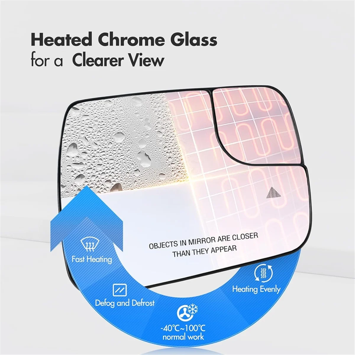 Voor Ram 1500 2500 2019-2021 Achteruitkijkspiegel, met dodehoekdetectiesysteem 68402095 AA 68079362 AA, links