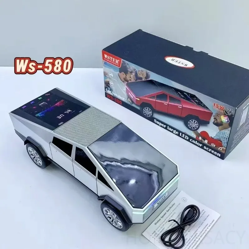 Cybertruck Wireless Bluetooth Speakers with LED Lights and USB