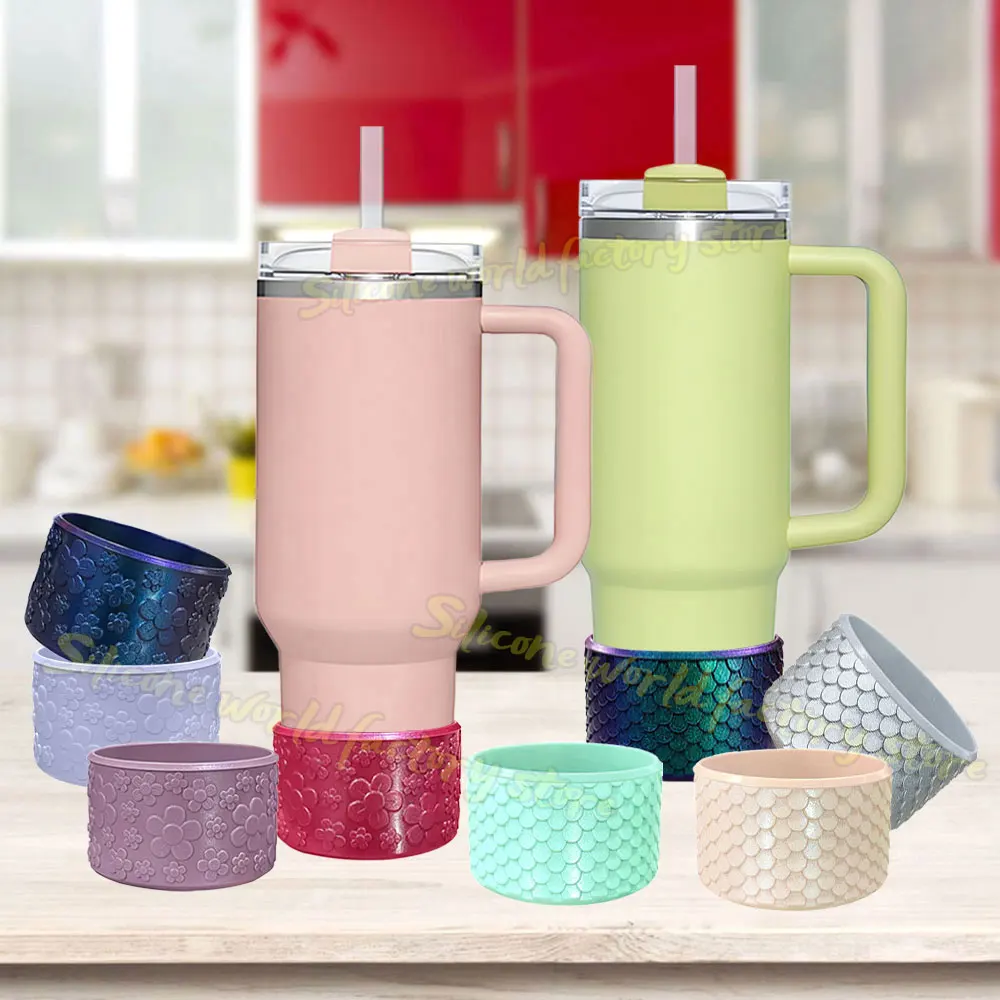 SW 7.5CM Silicone Cup Bottom Cover For Stanley 40oz 30oz Tumbler Anti-Slip Silicone Boot Sleeve Protective Water Bottle Covers
