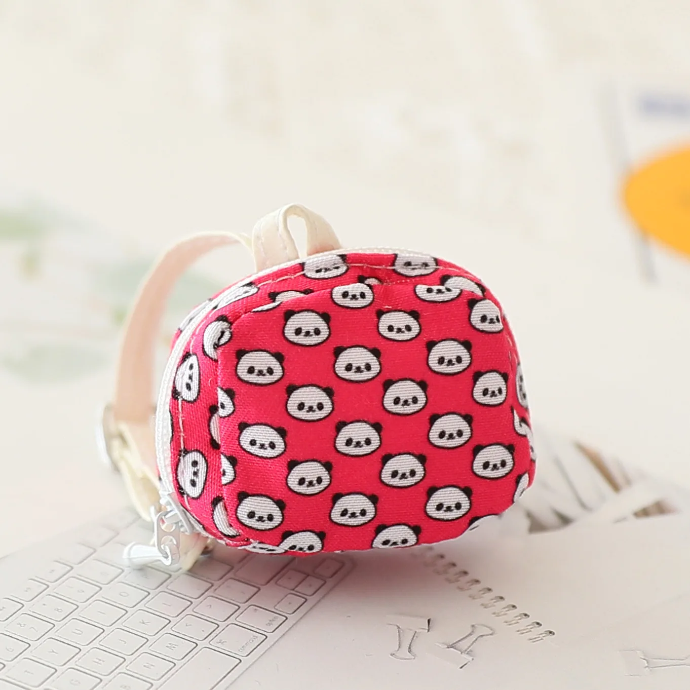 Für 17 cm Labubu Mode trendige Puppe Rucksack Zubehör süße Panda Overall Tasche