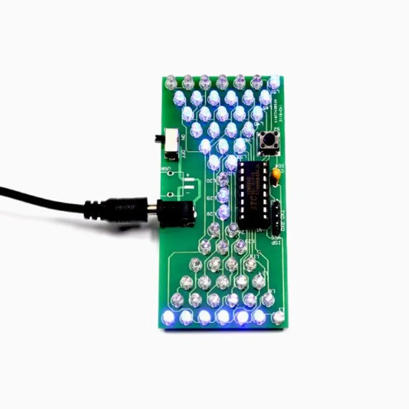 LED elektroniczny klepsydra DIY zestaw elektroniczny 5V dioda elektroluminescencyjna zabawa spawanie elektroniczne umiejętności DIY akcesoria szkoleniowe