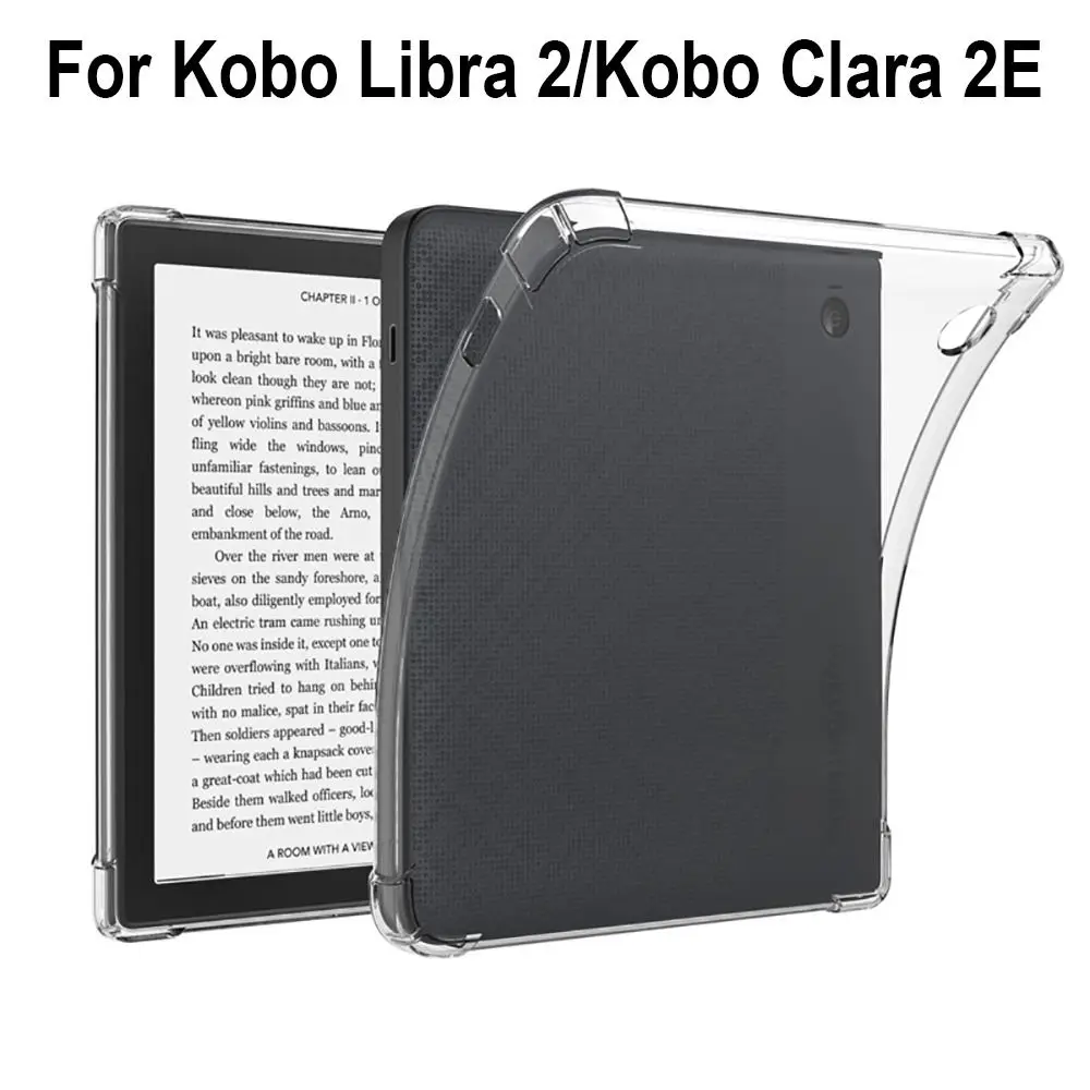 Transparent TPU Soft Back Cover Protective Shell Funda Shockproof E-book Reader Case For Kobo Libra 2/Kobo Clara 2E