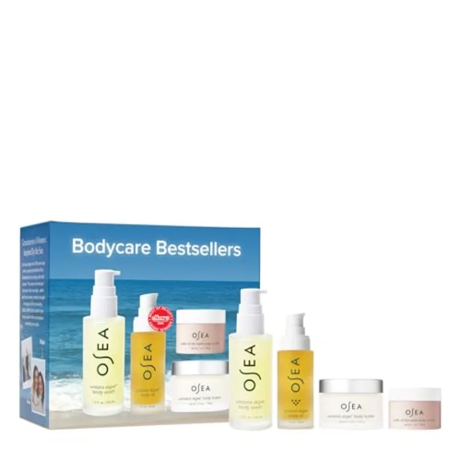 

OSEA Bodycare Bestsellers Skincare Set - 4-piece Body Travel Set - 1oz - Body Oil Body Butter Body Scrub and Body Wash