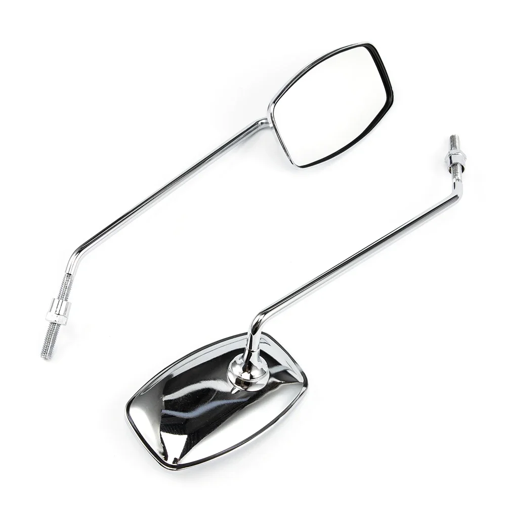 Universal 8mm Square Mirror Motorcycle Rectangle Handlebar Rear View Mirrors for Honda Shadow VT1100 VT750 VT600 VF750 Magna 750