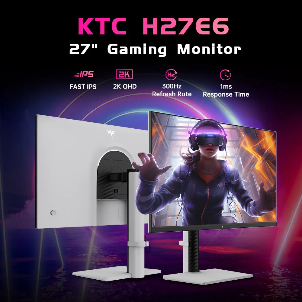 Ktc h27e6 monitor de jogos de 27 polegadas 2560*1440 qhd tela ips