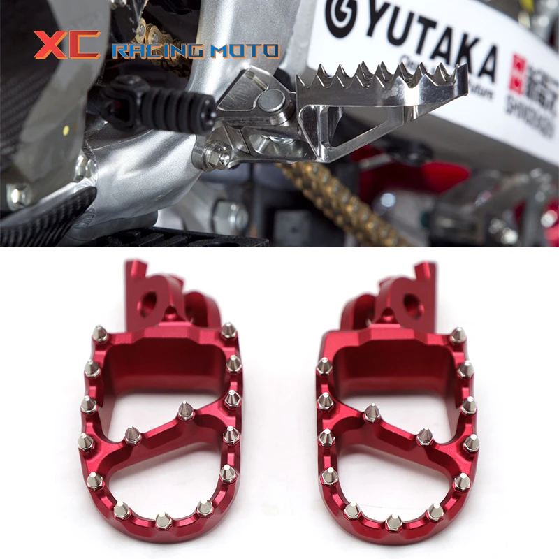 

Motorcycle CNC FootRest Footpegs Foot Pegs Pedals For Honda CR CRF 125 250 150R 250R 450R 250X 450X CRF150R CRF250R CRF450R 2021