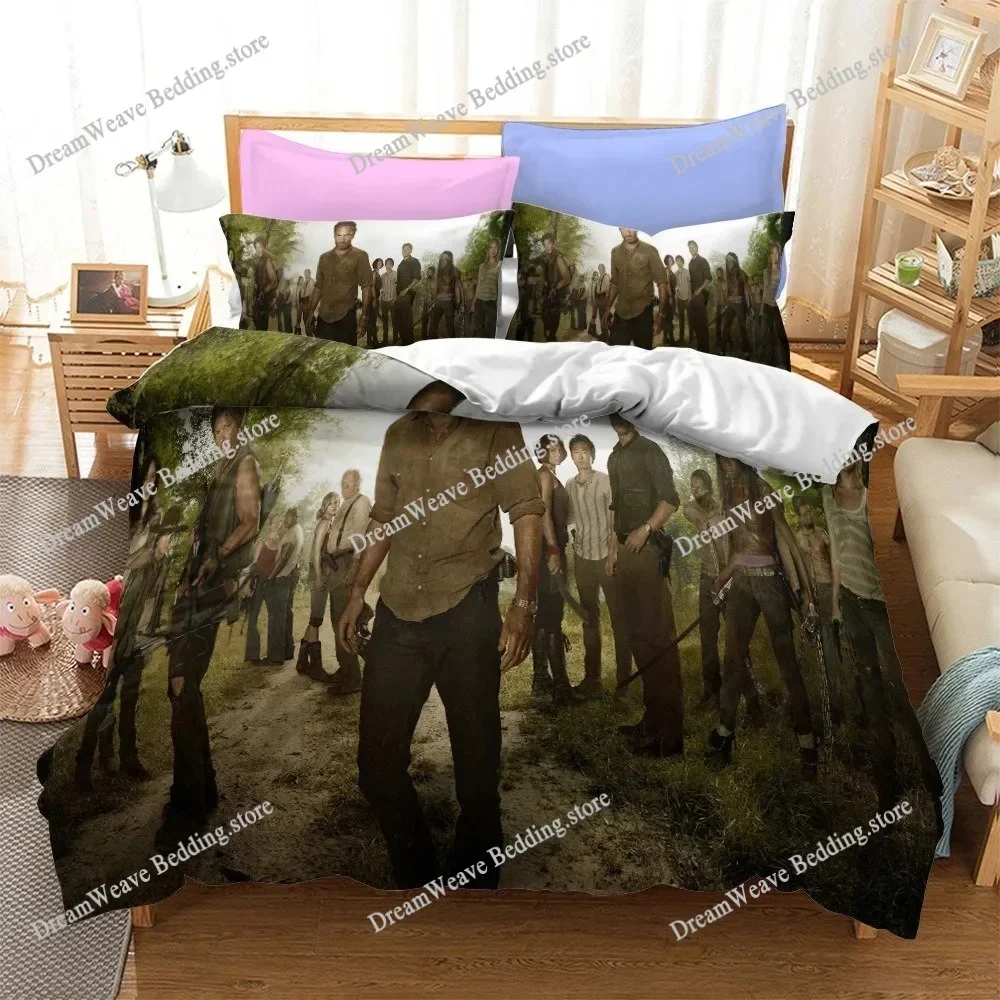 The Walking Dead Duvet Cover Anime Cartoon Bedding Set Adult Boys Girls Bedroom Decoration Kids Gift Single Double King Size963