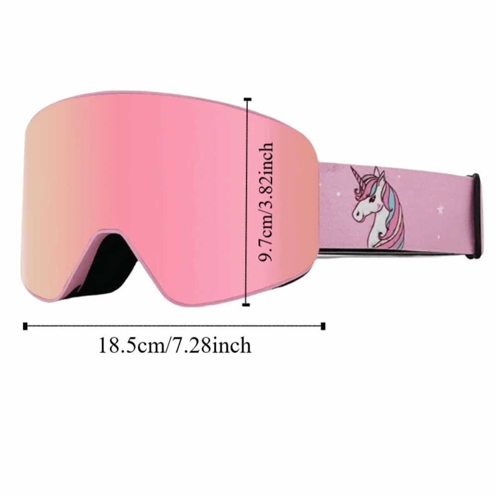 UV400 Protection Ski Goggles Anti-Fog Double Layers Snowboard Goggles Cylindrical Lens Full Coating Snow Glasses Outdoor Sports