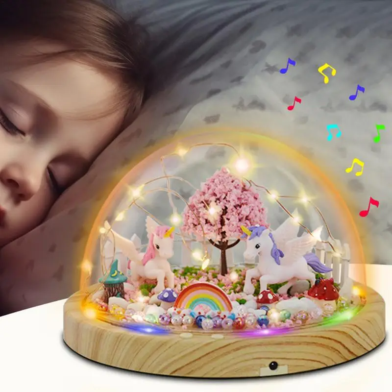 Veilleuse avec musique pour enfants, thème animal de dessin animé, veilleuses de pépinière, lumière douce, lampe de table et de bureau, chiot mignon