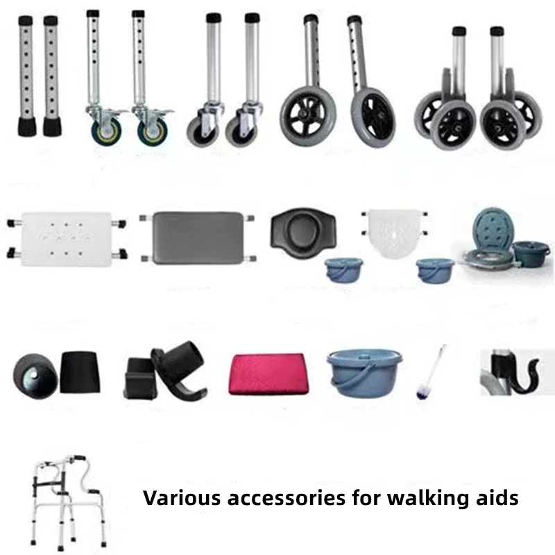 For Walker Accessories Walker Wheel Foot Tube Sitting Bath Seat Plate for Aluminium Alloy Walker Walking Stick