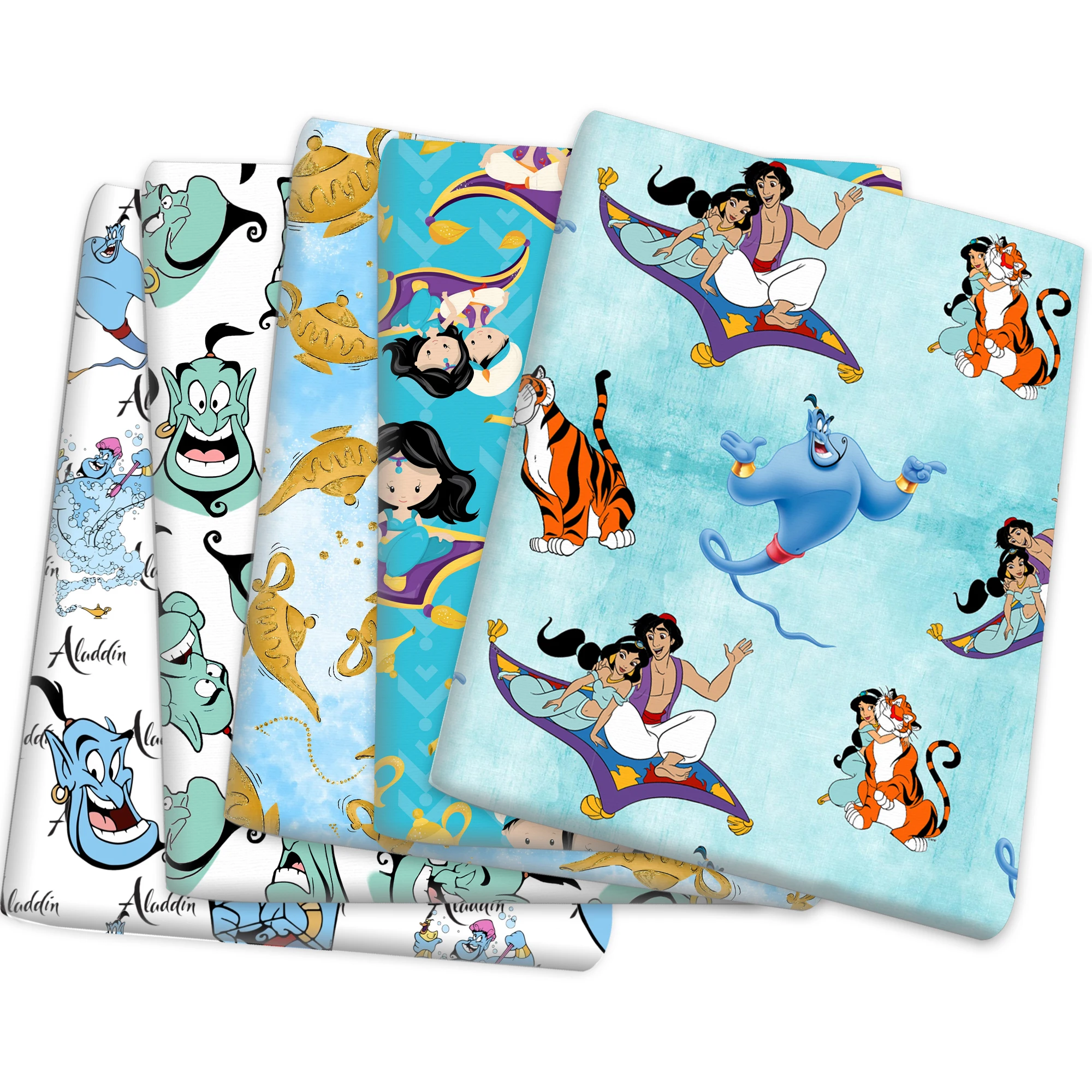 Disney Princess Jasmine Aladdin 50*145cm Polyester Cotton Fabric Sewing Quilting Fabric Needlework Material DIY Handmade