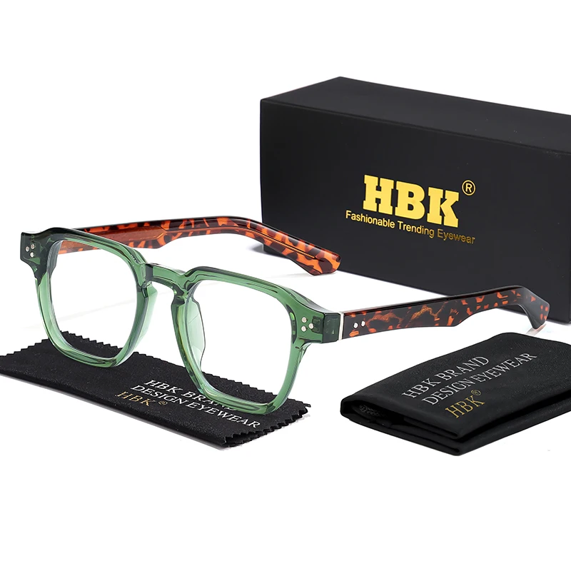 

HBK модные квадратные очки мужские анти-синий свет сердечник вставка храм компьютерные очки для женщин люксовый бренд оправа для очков