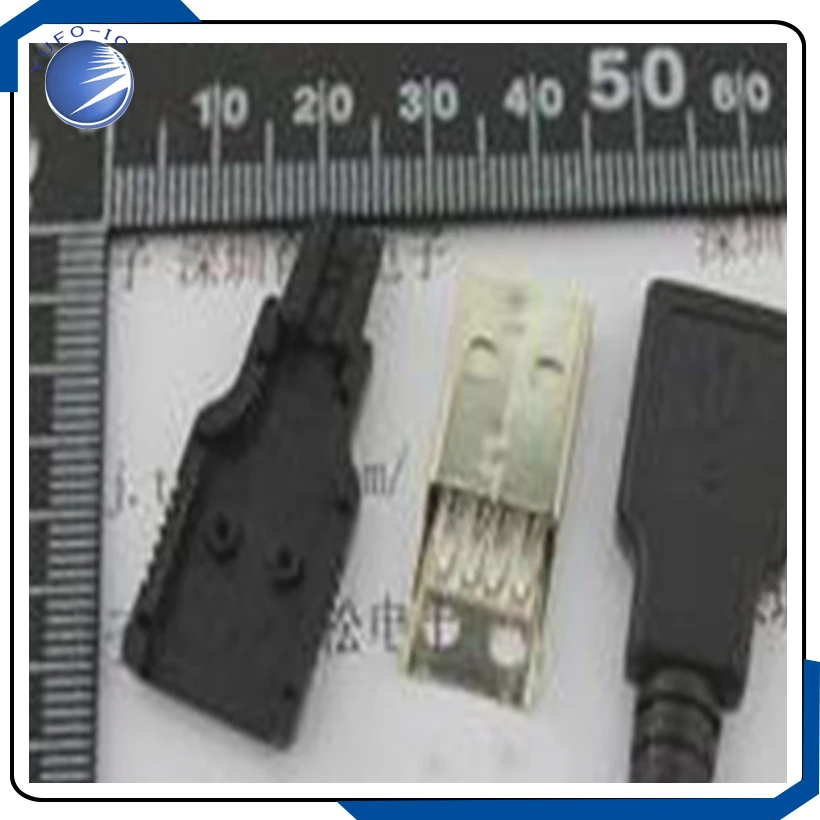10PCS/LOT  USB male new plastic shell / three piece type USB connector 4P type A charger power conversion essential parts Connec