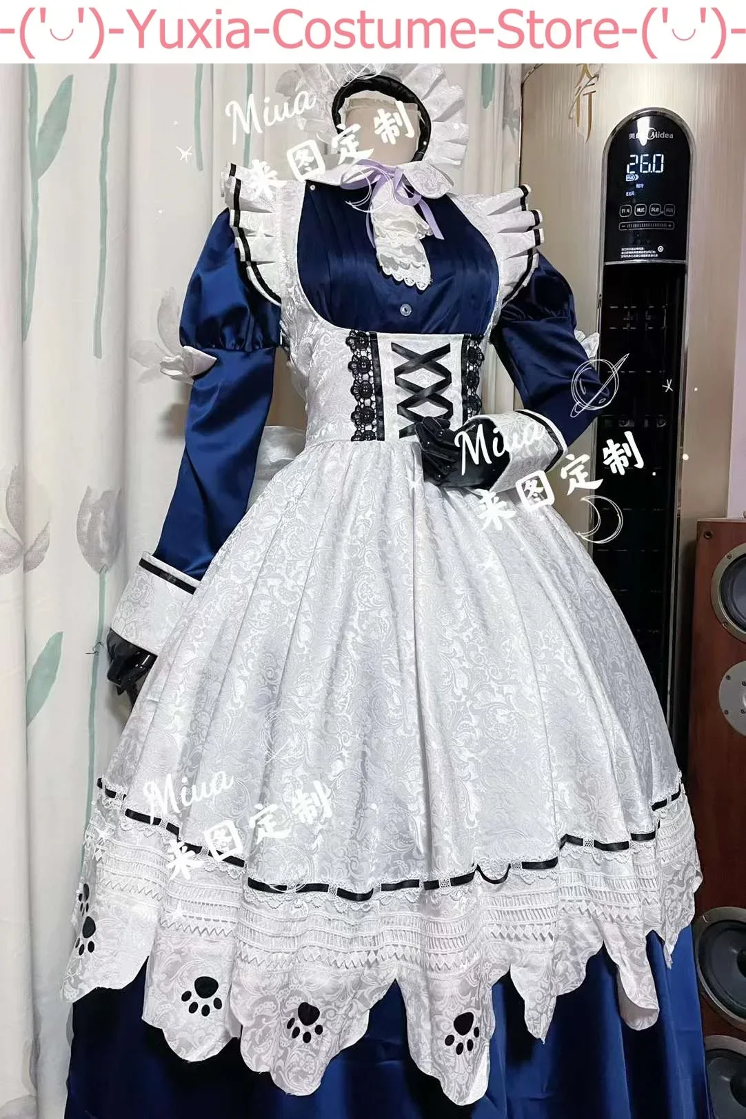 Hololive Vtuber Inugami Korone Nekomata Okayu Maid Cosplay Costume Cos Game Anime Party Uniform Hallowen Play Role Clothes