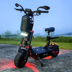 K13 13inch Fat Wheels Scooter with Big screen App Function Dual Motor 12000W 72V Electric Scooter