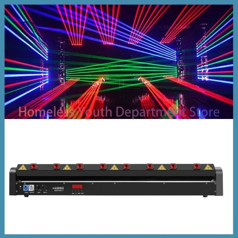 8-Eyes LED Beam Bar Moving Head Light Laser Lamp RGB DMX Controller Stage Effect Bar DJ Disco Party Wedding Spot Beam Lighting
