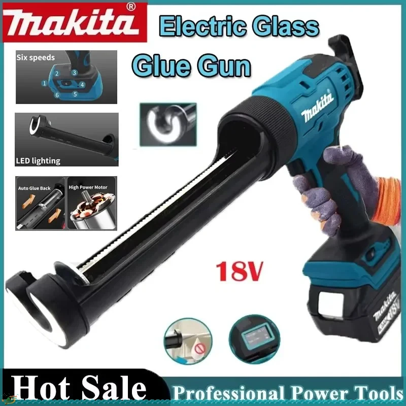 

Беспроводной электрический пистолет для герметика Makita: инструмент для нанесения клея, герметика и цемента на стекло, для заполнения стеклянных дверей и окон