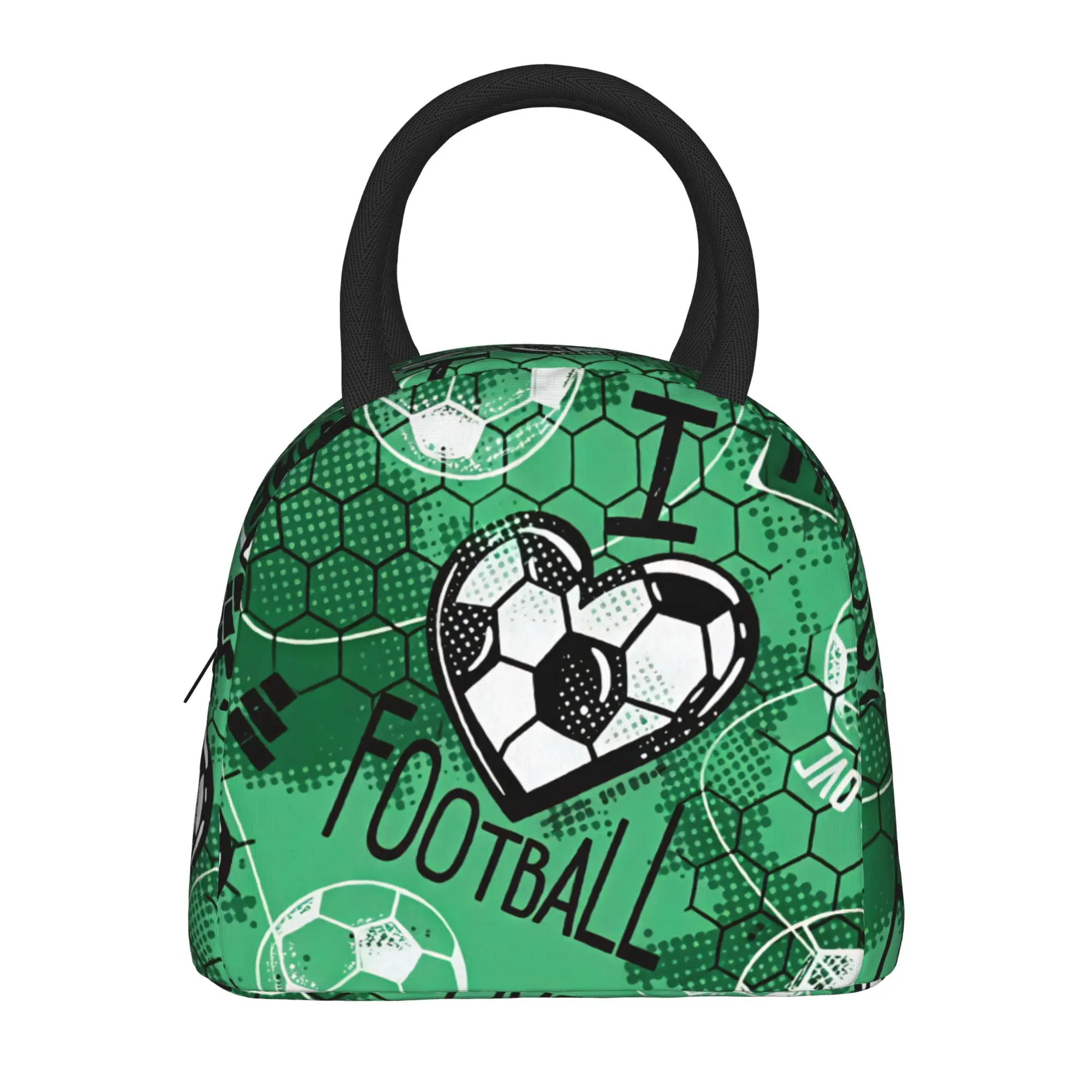Cartoon Soccer Ball Football Lunch Bag  Casual Lunch Box For Child Office Portable Cooler Bag Oxford Designer Tote Food Bags