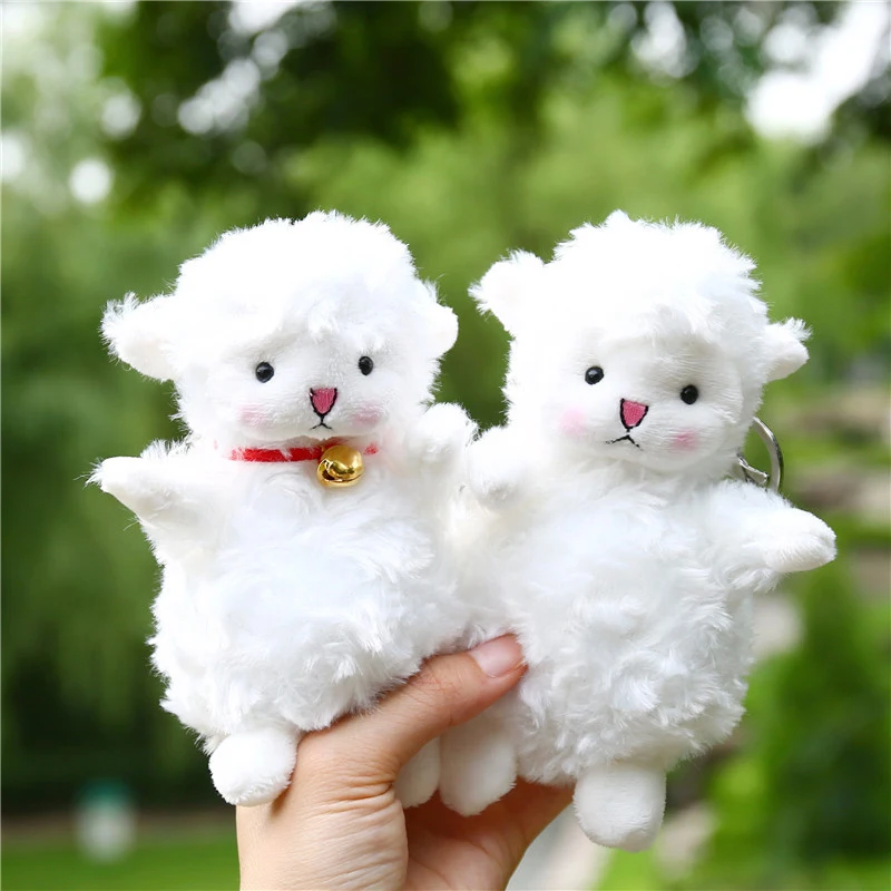 5.9inch Cute Sheep Plush Keychain Soft Stuffed Cartoon Doll Plush Toy Doll Doll Key Chain Kids Children Bag Pendant