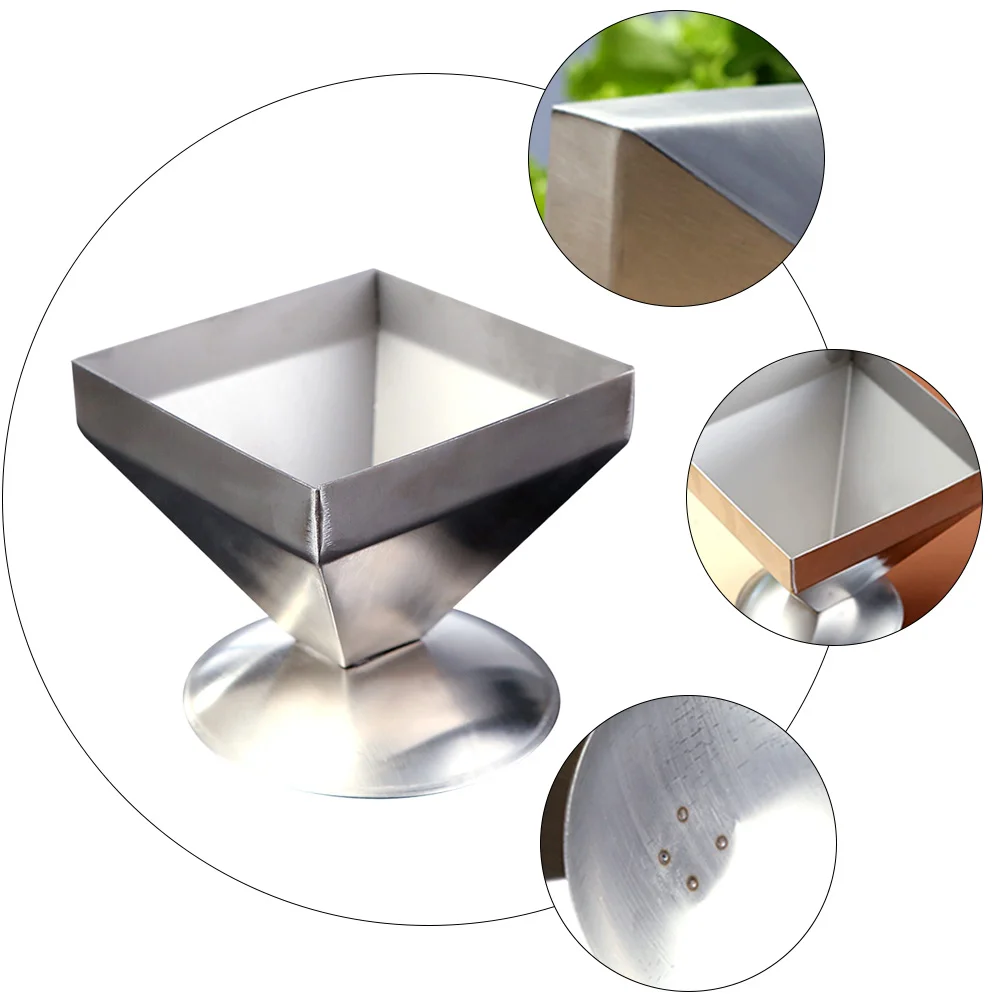 

Pagoda Meat Mold Dish for Kitchen Pan Cold Food Home Practical Stainless Steel Mould Dishes Shaping Quadrangle