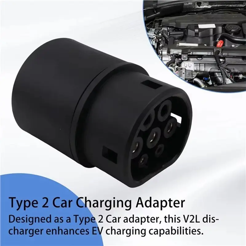 DT42-V2L Charger Adapter Type 2(EU Standard) For MG BYD Kia Hyundai Vehicle-To-Load Power Supply Charging Cable