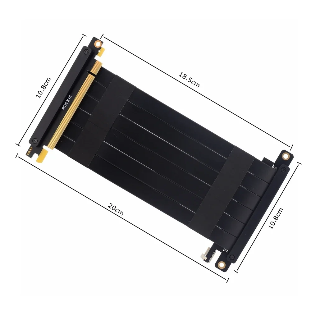 Черный, белый двойной реверсивный PCIE 3.0 Riser PCI-e 16x к X16, удлинительный кабель, удлинитель видеокарты для шасси A4 ITX