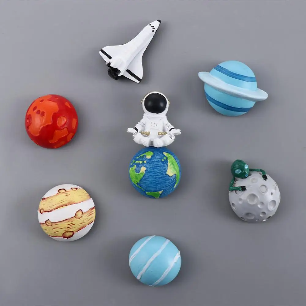 Planet Mercury Universe Refrigerator Decorative Magnetic Creative Board Stickers Message Sticker Fridge Magnets Note Holder