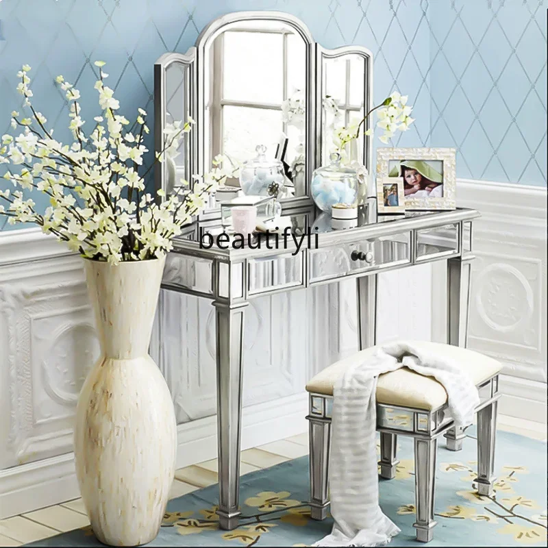 

A13 Fashion fine makeup set bedroom small apartment solid wood dressing table design