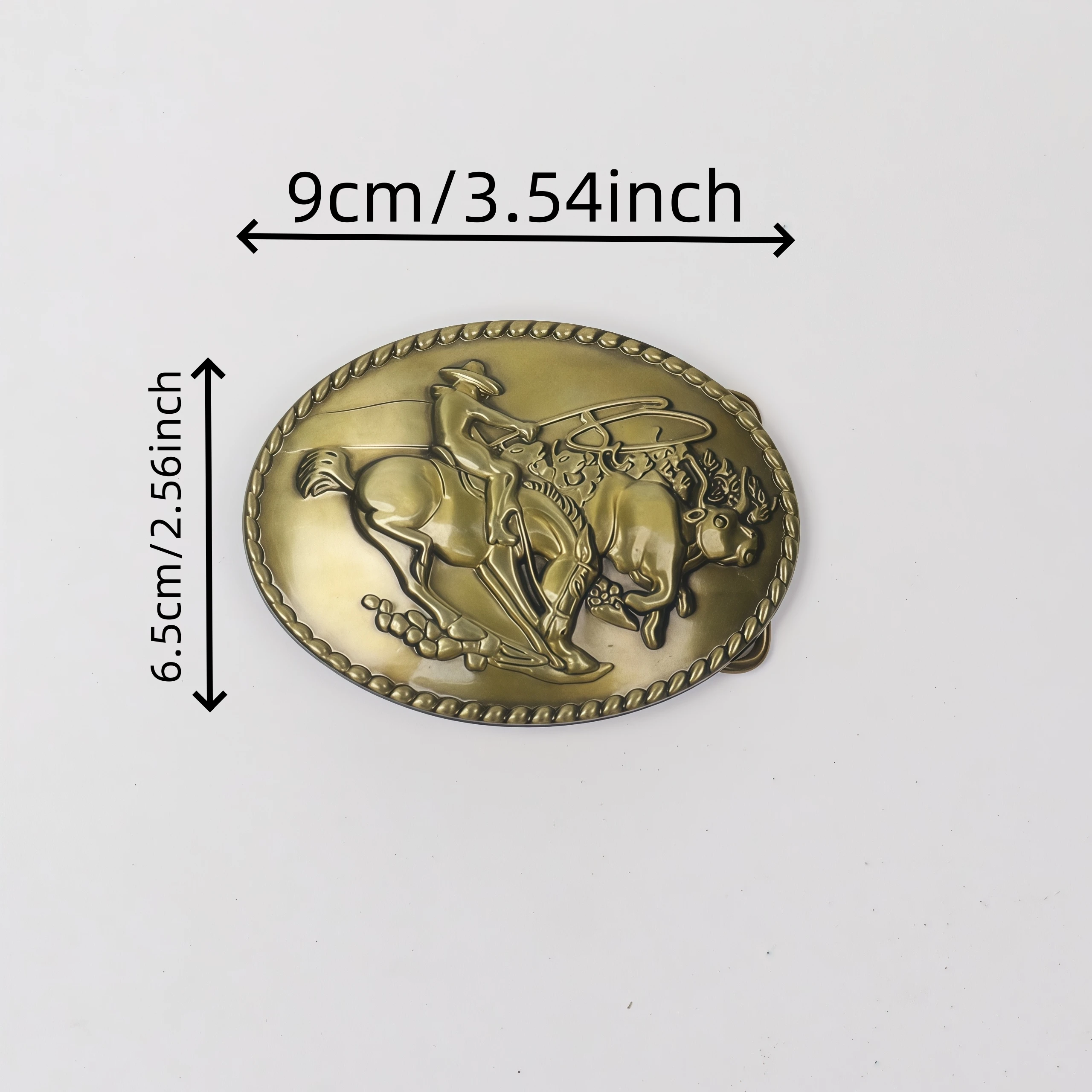 1 Western-Style Belt Buckle - Metal Engraved Leather Belt Buckle - Retro Wide Belt Buckle