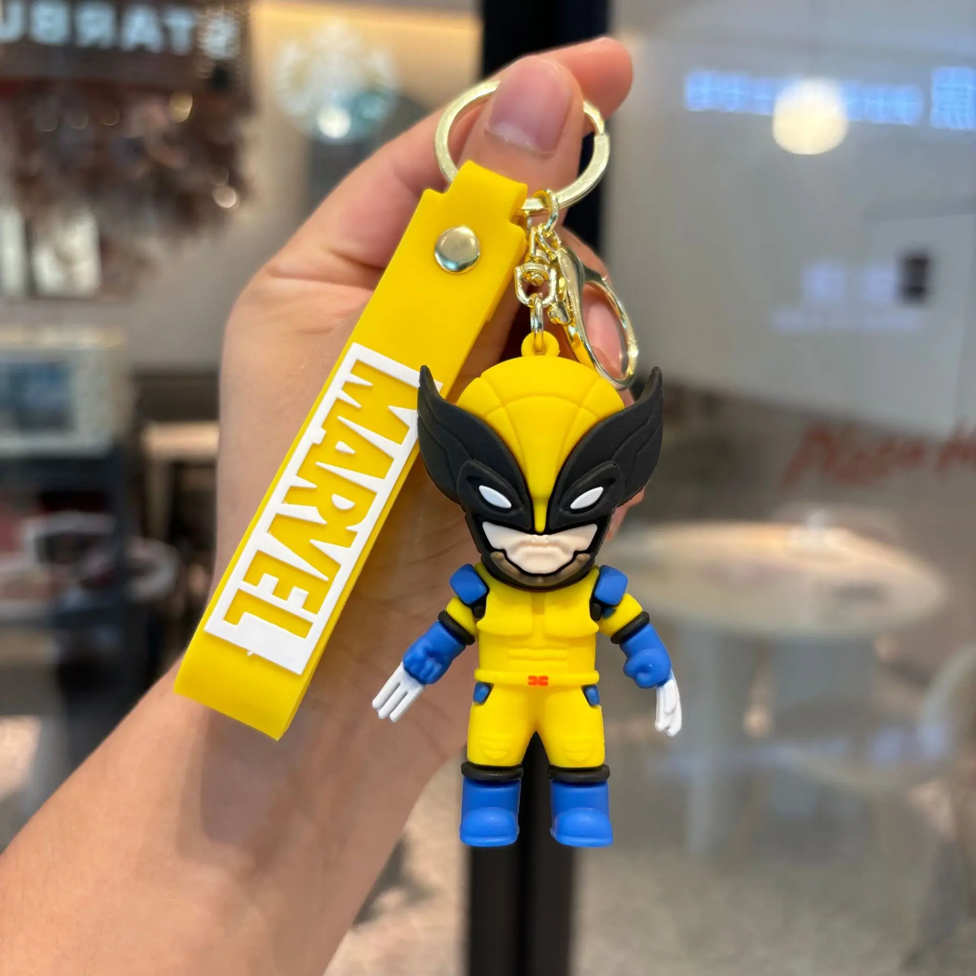 Marvel Deadpool & Wolverine Silcone Bag Pendant Keychains for Men Women Fans Keys Holder Keyring Ornament Gifts for Friends
